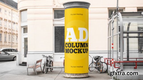 Outdoor concrete posters mockup