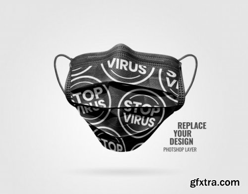 Medical mask advertising mockup 2