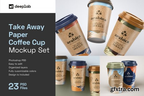 CreativeMarket - Take Away Paper Coffee Cup Mockups 4813086