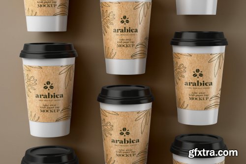 CreativeMarket - Take Away Paper Coffee Cup Mockups 4813086