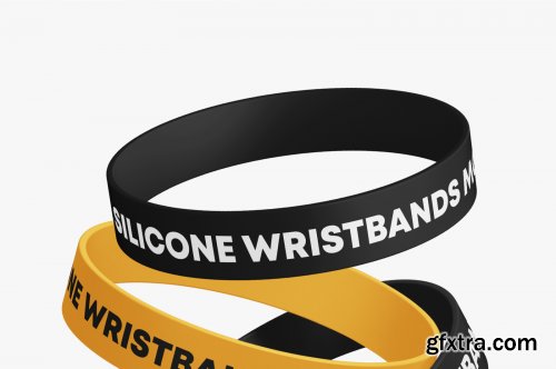 Matte Silicone Wristbands Mockup Set