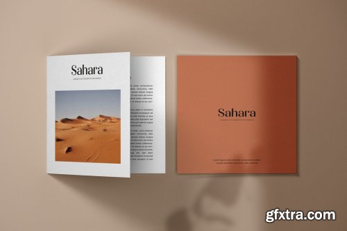 CreativeMarket - Square Bifold Brochure Mockup Set 4817409