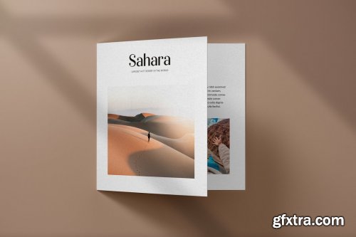 CreativeMarket - Square Bifold Brochure Mockup Set 4817409