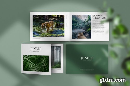 CreativeMarket - Horizontal Bifold Brochure Mockup 4820138