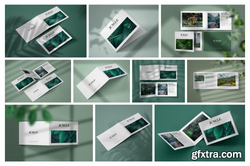 CreativeMarket - Horizontal Bifold Brochure Mockup 4820138