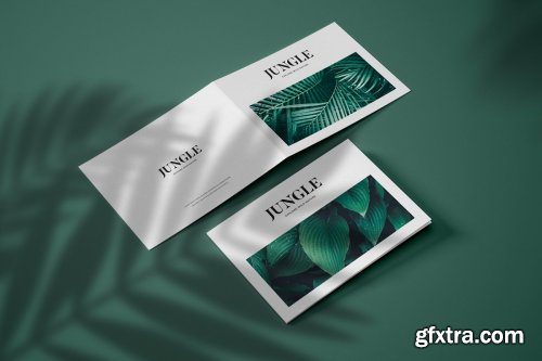 CreativeMarket - Horizontal Bifold Brochure Mockup 4820138