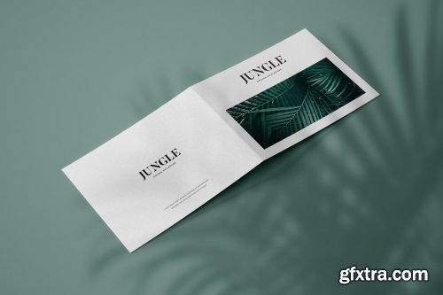 CreativeMarket - Horizontal Bifold Brochure Mockup 4820138