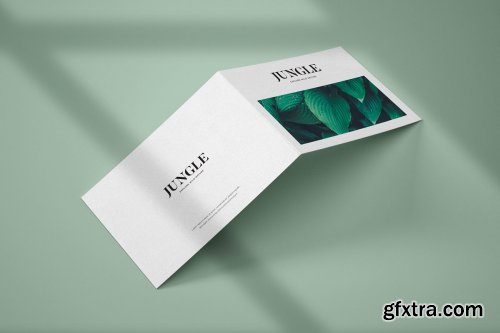 CreativeMarket - Horizontal Bifold Brochure Mockup 4820138