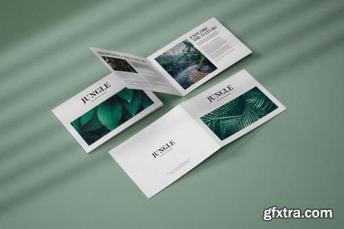 CreativeMarket - Horizontal Bifold Brochure Mockup 4820138