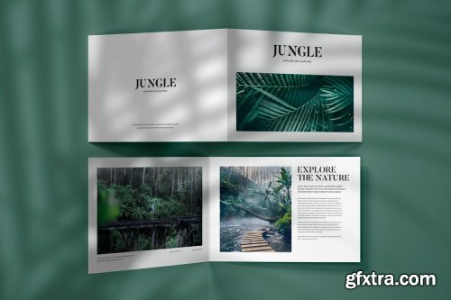 CreativeMarket - Horizontal Bifold Brochure Mockup 4820138