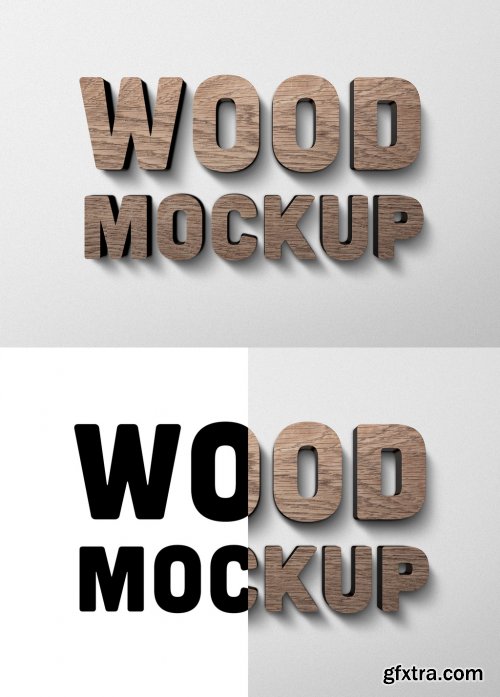 Wood Text Effect Mockup 339666449