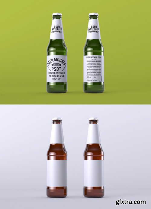 Realistic Mockup of Two Beer Bottles 339967792