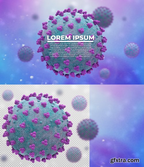 Covid-19 Microscopic Virus Scene Creator Mockup 340019886