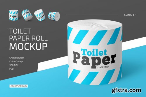 CreativeMarket - Toilet Paper Roll Mockup Set 4812133