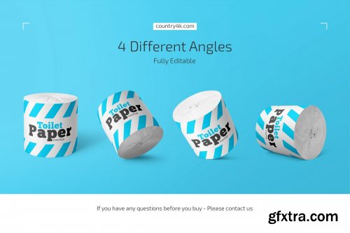 CreativeMarket - Toilet Paper Roll Mockup Set 4812133