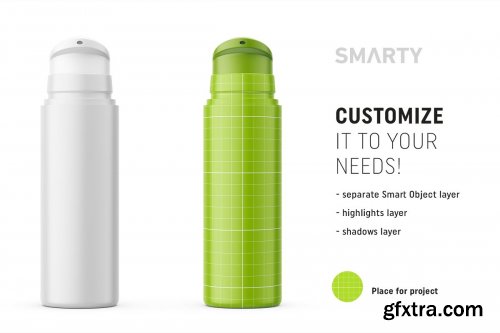 CreativeMarket - Matt airless bottle mockup 4552418