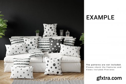 CreativeMarket - Throw Pillows Lumbar Pillows & Sofa 4373262
