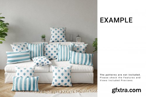 CreativeMarket - Throw Pillows Lumbar Pillows & Sofa 4373262