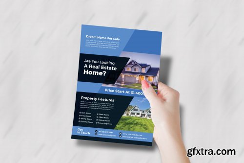 CreativeMarket - Real estate flyer template 4686186