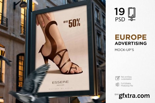 CreativeMarket - Europe Advertising Mock-Up's 4655804