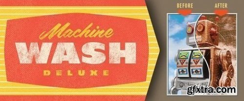 Mister Retro Machine Wash Deluxe v2.0 + High-Res Texture Sets 1-5 for Photoshop 