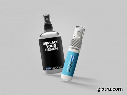 Alcohol spray corona virus mockup