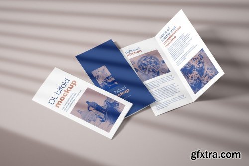 CreativeMarket - DL Bifold Brochure Mockup Set 4833393