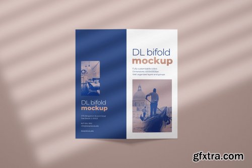 CreativeMarket - DL Bifold Brochure Mockup Set 4833393