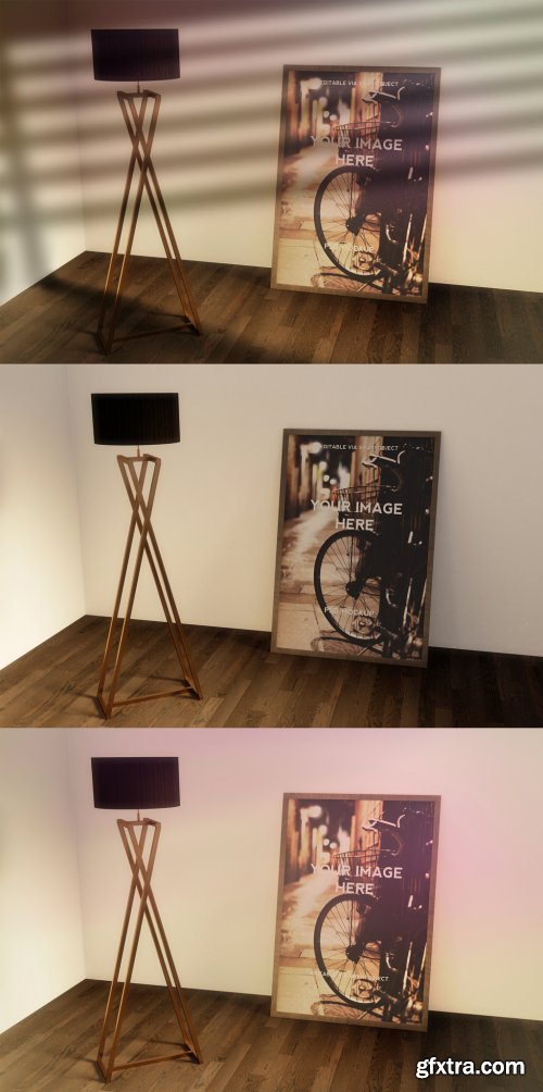 Cinema Scene with Frame on a Wall Mockup 341031728