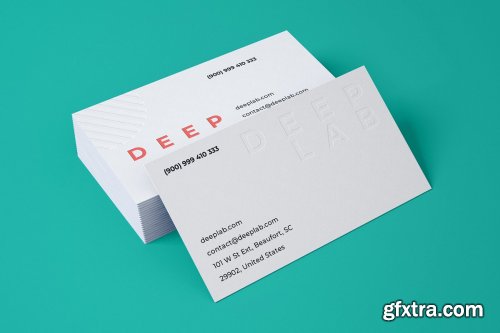 CreativeMarket - Realistic Business Card Mockup Set 4327648