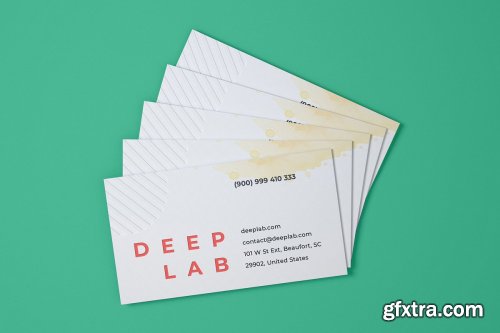 CreativeMarket - Realistic Business Card Mockup Set 4327648