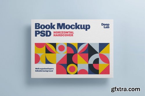 CreativeMarket - Horizontal Book Cover Mockup Set 4536062