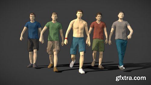 Lowpoly Rigged Male Essentials