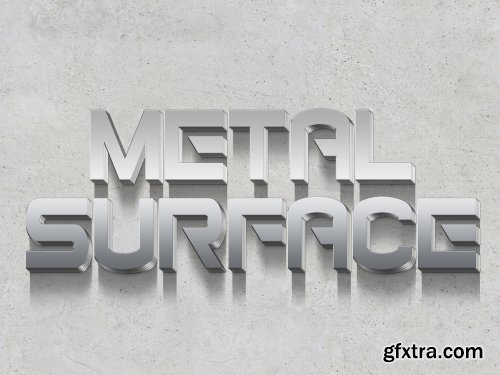 3D Silver Text Effect Style Mockup 341457811