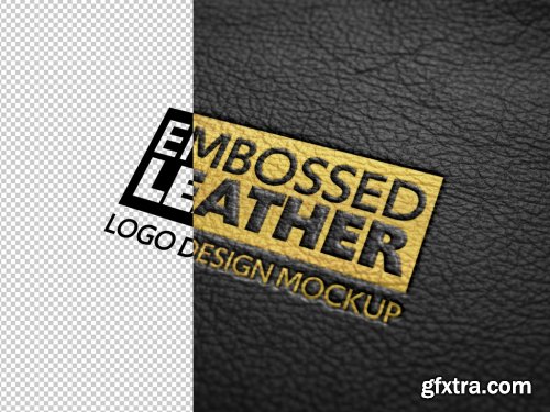 Embossed Leather Logo Design Mockup 341439451