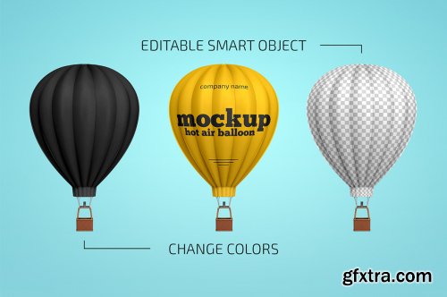 CreativeMarket - Hot Air Balloon Mockup 4458889