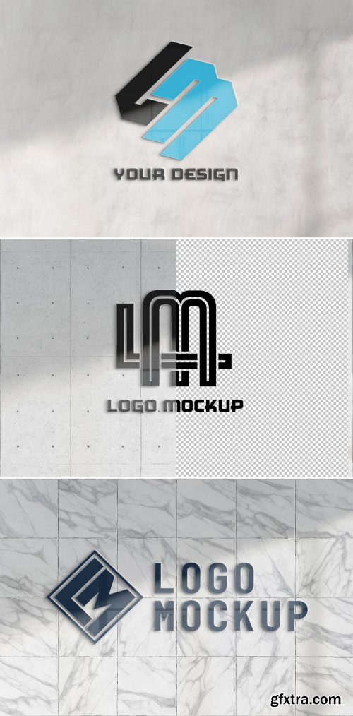 Reflective Logo on Office Wall Mockup 341754669