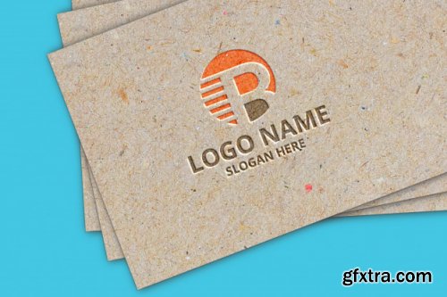 Brown paper logo mock-up