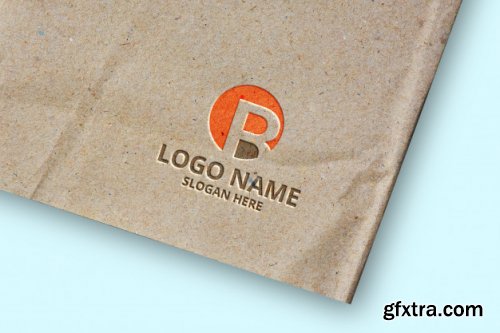 Brown paper logo mock-up