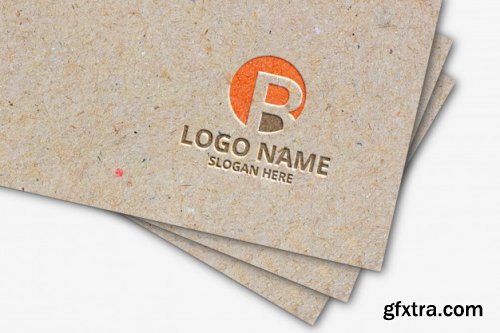 Brown paper logo mock-up