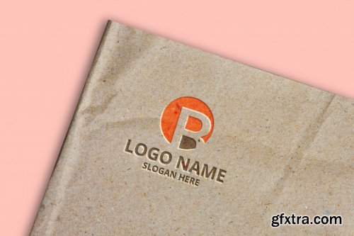 Brown paper logo mock-up