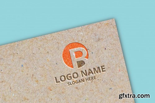 Brown paper logo mock-up