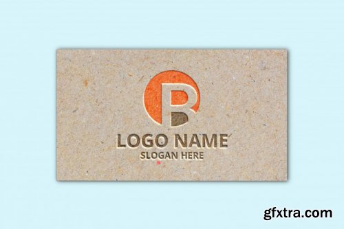 Brown paper logo mock-up