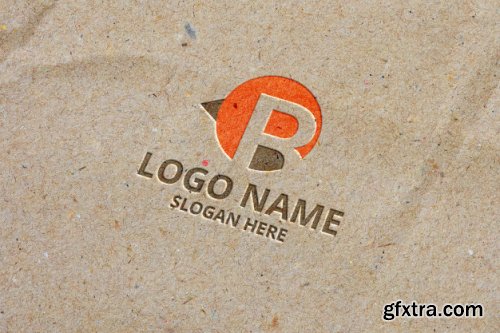 Brown paper logo mock-up