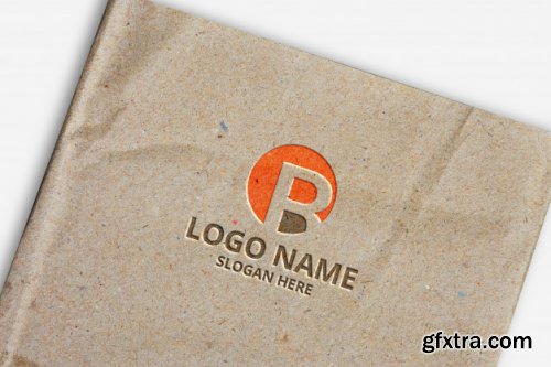 Brown paper logo mock-up