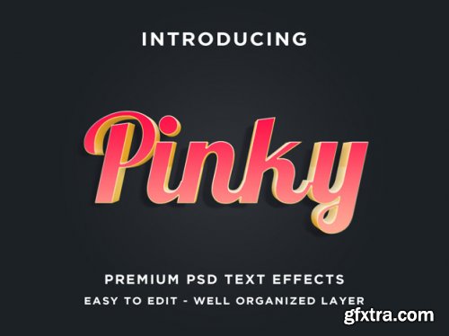 Editable psd text effect 