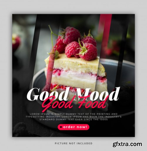 Food instagram post feed template