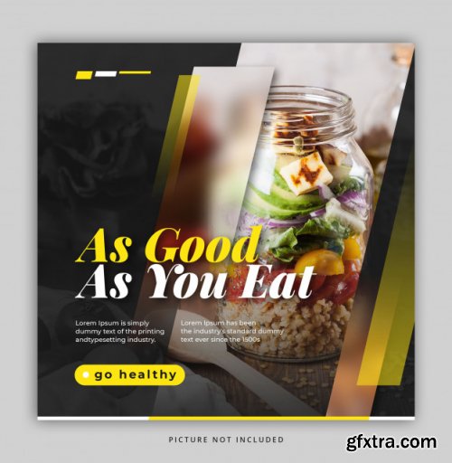 Food instagram post feed template