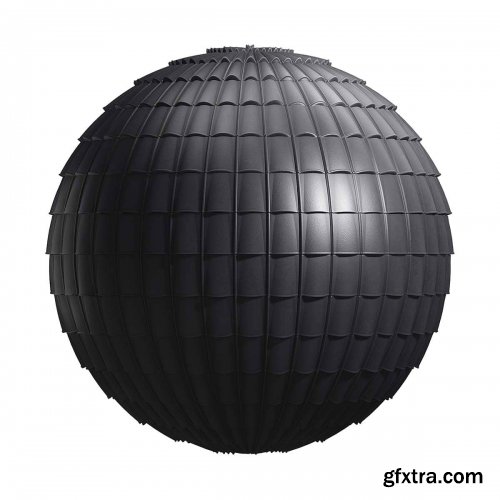 Black Ceramic roof PBR Texture