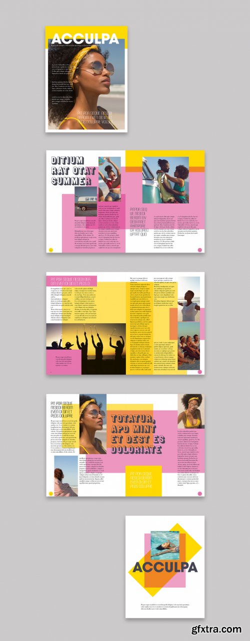 Bright Magazine Layout 342073769